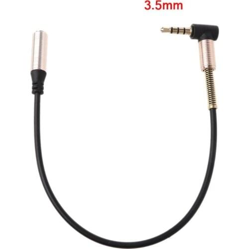 90 Degree 4 pole 3.5mm Male to Female Stereo Audio Extension Cable Cord for Samsung IOS Smartphone Tablet Laptop 3.5mm Earphone