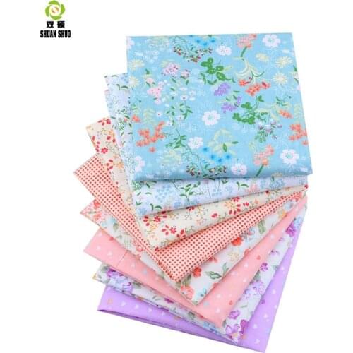 Shuanshuo Foral Patchwork Fabric Tissue Cloth Of Handmade DIY Quilting Sewing Baby&Children Sheets Dress 40*50cm 8pcs/lot