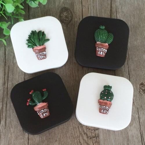 1pc Cactus Contact Lens Box Contact Lens Case Kit Lovely Cactus Portable Contact Lens Box For Travel