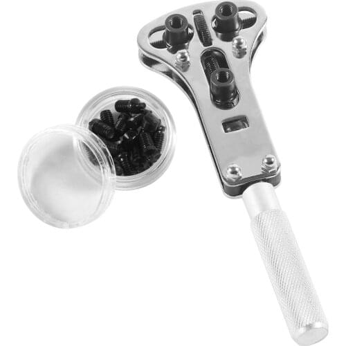 18 Pins Replaceabl Parts With Steel Watch Back Case Opener Adjustable Screw Back Remover Waterproof Wrench Repair Tool Sets New