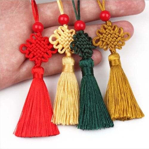 5/10Pcs 5cm Small Chinese Knot Silk Tassel pendant Sewing Curtain Charms Tassel For DIY Craft Jewelry Making Accessories