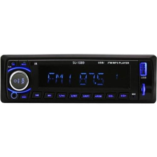 VODOOL LCD Screen Bluetooth Car MP3 Player Auto Car In Dash Handsfree Stereo Music Audio Player FM Radio USB AUX TF Card Input