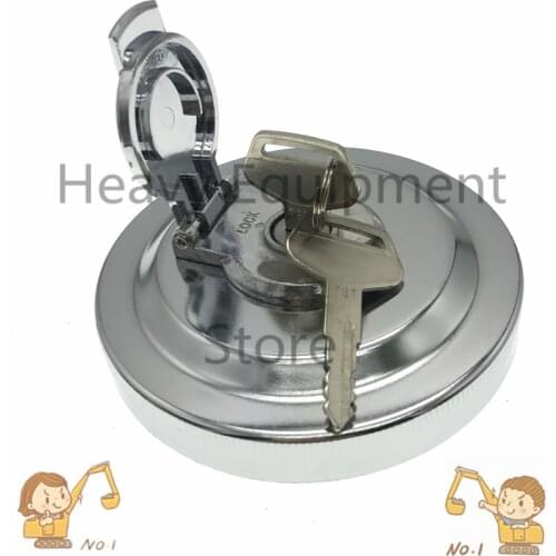 Locking Fuel Diesel Cap with 2 Keys For Komatsu Excavator Wheel Loader PC200-6 PC360-7 WA380-5 WA400-5 WA450 20Y-14-11160
