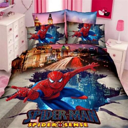 Disney spiderman bedding set cartoon boy bed linens 3d single twin size 2 3 4pc duvet comforter cover kids teen bedspreads gifts