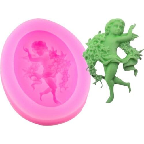 Cake Mold Angel Baby 3D Silicone Mold Chocolate Candy Molds Fondant Cake Decorating Tools DIY Fondant Soap Pastry Baking Mold