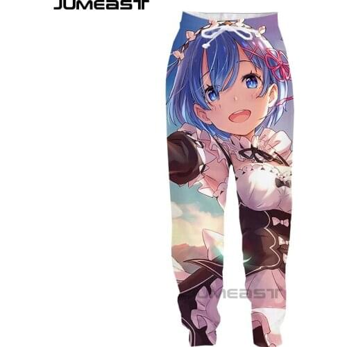 Jumeast Brand Men Women 3D Printed Cartoon Anime Casual Long Pants Sport Pullover Length Sweatpants Trousers