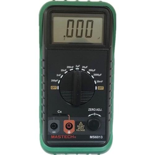 MASTECH MS6013 (MY6013A) 1999 Counts Portable 3 1/2 Digital Capacitance Meter Capacitor Tester 200pF to 20mF