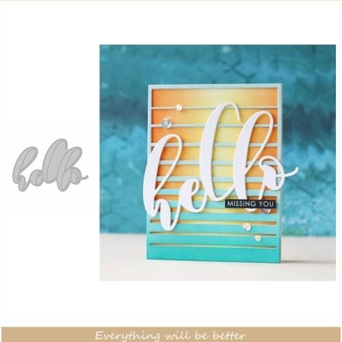 Hello Words Letter Alphabet Metal Cutting Dies DIY Handmade Scrapbook Craft Make Cards Embossing Paper New Die Cut Hot Template
