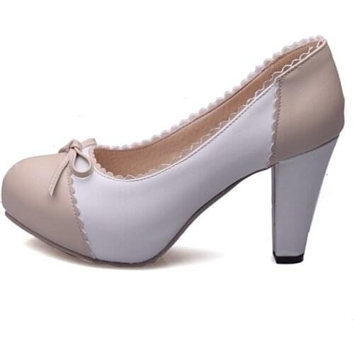 High fashion color matching shoes age season in 2019 new product with thick with code size 32-48 shallow single shoes wet