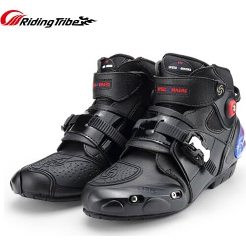 Motorcycle Boots Motocross Professional Racing Shoes Motorbike Biker Rider Protective Riding Boot Moto Zapatos Men Women A9003