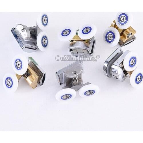 BRAND NEW 2PCS Shower Sliding Door Rollers/Runners/Wheels/Pulleys Brass Swing Pulley Install Up and Down Wheel Diameter 26mm