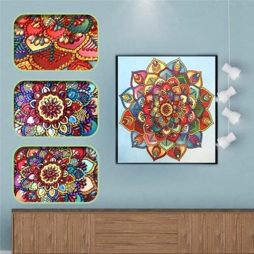 New 5D DIY Diamond Painting Special Shape Diamond Cartoon Flower Diamond Embroidered Cross Stitch Sticker
