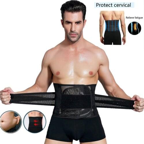 Waist Belt for Men New Abdomen Fat Burning Girdle Belly Body Sculpting Shaper corset Cummerbund Tummy Slimming Belt Weight Loss