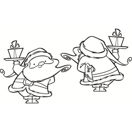 Santa Claus Ransparent Clear Stamps Silicone Seals For DIY Scrapbooking Photo Album Card Making