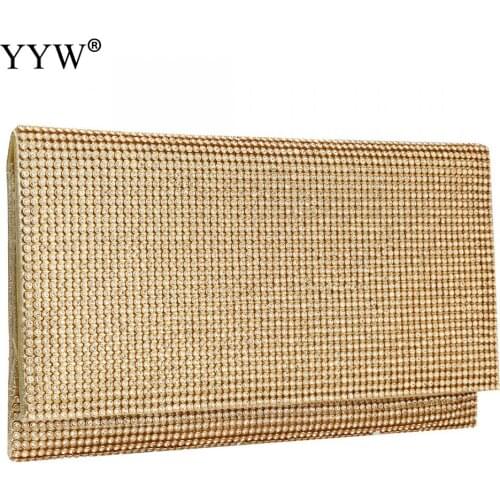 Rhinestone Envelope Bag Evening Clutch Purse High Quality Luxury Shoulder Bags 2020 Women Gold Cluthes Diamond Bolsa Feminina