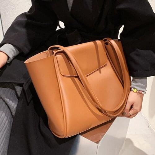 High Capacity women bags Large Tote Handbag for Women 2021 Trends Brand Designer Solid Color Shopper Shoulder Shopping Bag