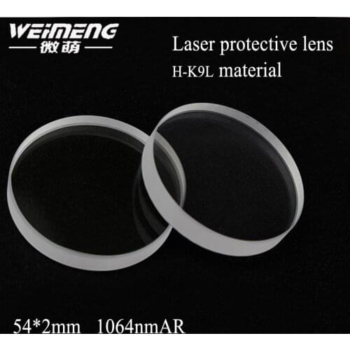Weimeng brand Laser Protective Windows 54*2mm circular K9 material laser Protective Window Glass Film for Cutting machine