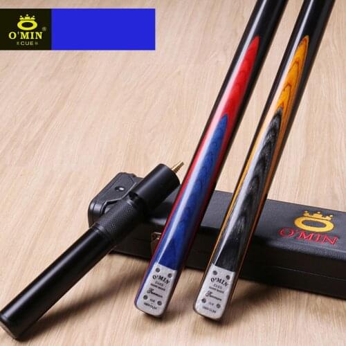 2019 O'Min NEW Gunman 3/4 Jointed Snooker Cues Sticks with 3 4 Snooker Cue Case Set 9.8mm Tips Made in China