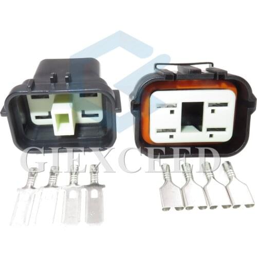 4 Pin 344074-1 344080-1 Female Male Waterproof Plug Electrical Auto Connectors 6.3mm Wire Socket