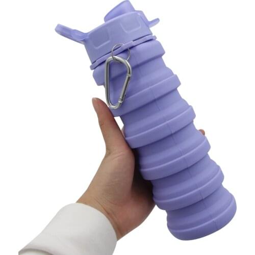 500ml Creative Silicone Folding Cups Camouflage Water Cup Outdoor Sport Water Bottle Kettle Cycling Sport Large Capacity Kettle