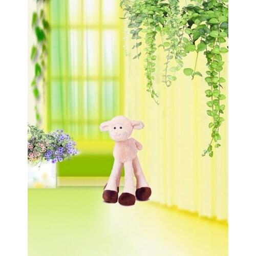 5x7ft Green Leaves Animal Cartoon Sheep Photography Backdrops Photo Props Studio Background