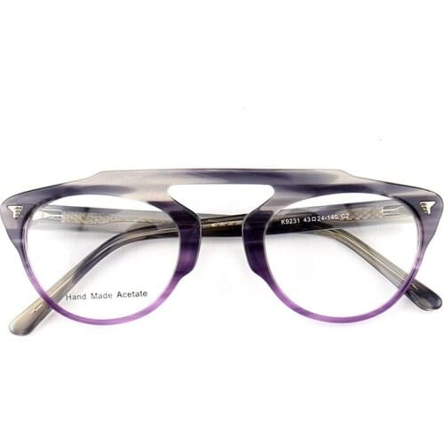 80128 Acetate Handmade Glasses Frame Men Women Optical Fashion Computer Eyeglasses