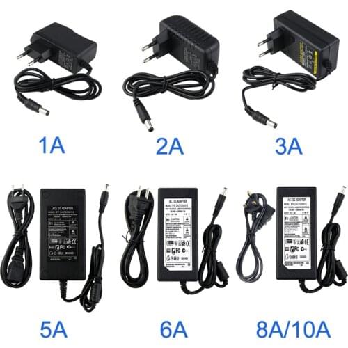 DC 12V 1A 2A 3A 5A 6A 8A 10A Switch Power Supply Adapter AC100V-240V EU/US/UK/AU Charger Universal Adapter For LED Light Strips