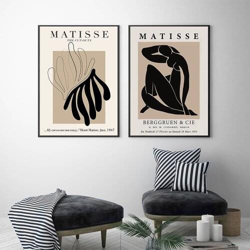 Henri Matisse Abstract Painting Minimal Illustration Wall Art Canvas Prints Vintage Poster Beige Wall Picture Nordic Home Decor