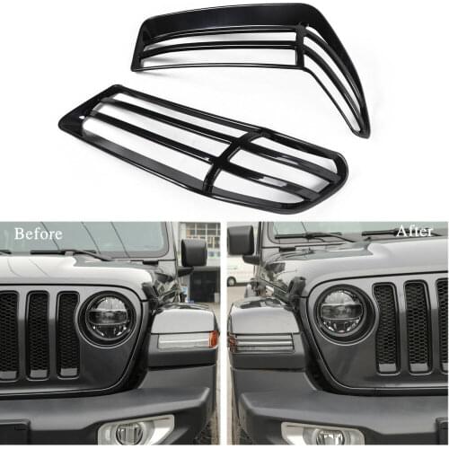 Car Decoration Side Marker Light Turn Signal lamp Wheel Eyebrow light Guard Cover For Jeep Wrangler JL Sahara 2018+ Accessories