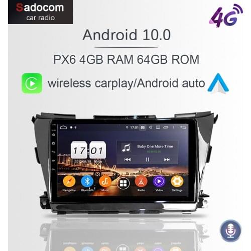 IPS Carplay PX6 Car DVD Player DSP Android 10.0 4G +128G GPS RDS Auto Radio wifi Bluetooth 5.0 For Nissan Morano 2015 - 2020