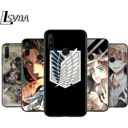 Anime attack on Titan for Honor 8 8A 8C 8S 8X MAX 7C 7A 7S Play 3E Prime Pro 2020 2019 Black Phone Case