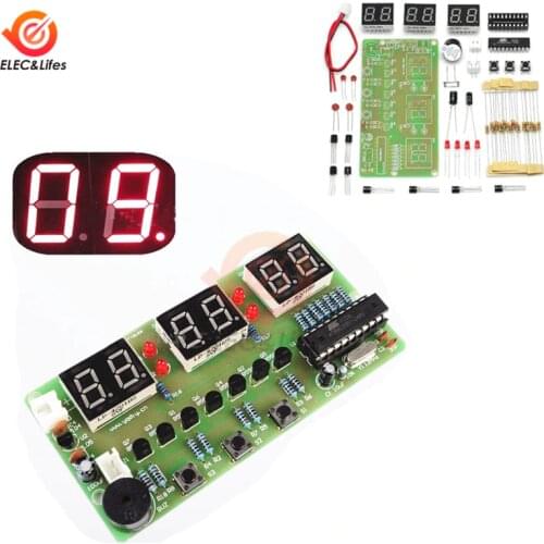 C51 Digital Electronic Clock DIY Kit with Buzzer Learning Suite 6-Bits Electronic Clock Parts Electronic Components DIY Kit