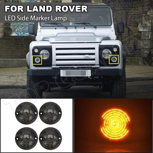 Smoked/Clear LED Turn Signal Light Sequential Repeater Side Marker Lamp Dynamic For Land Rover Defender 90&110 Series 1 2 2A 3
