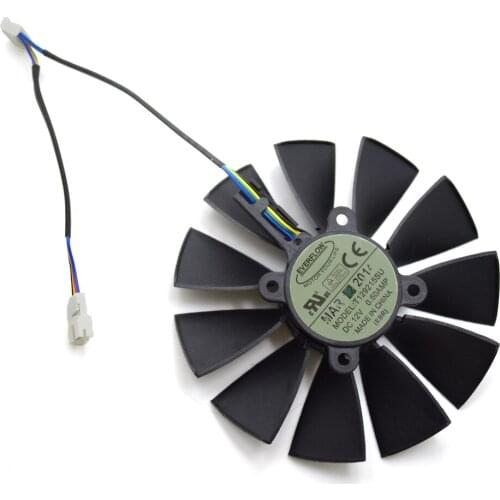 95MM 4PIN 5PIN Everflow T129215SU DC 12V 0.5AMP Graphics Card Fan Replacement For ASUS GTX780/780TI R9280/290/280X/290X Cooler