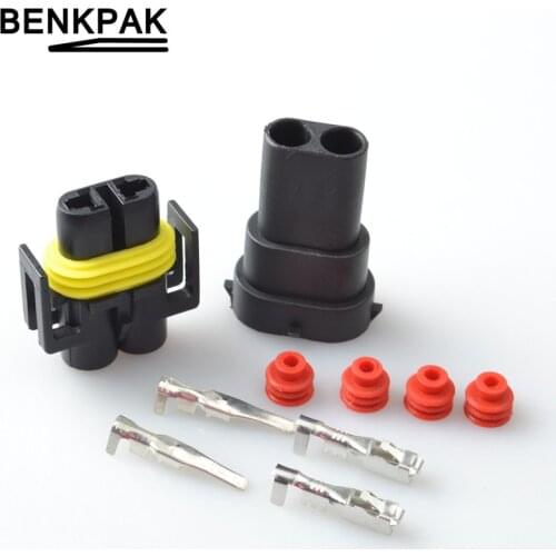 H11 Car Waterproof 2 Pin way Electrical Wire Connector Plug automobile Connectors