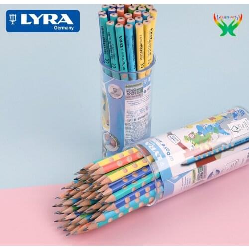 Lyra Hole Pencil HB Childrens Triangle Non-toxic Correction Grip 48 Drawing Pencils for Primary School Students