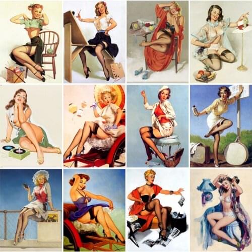 5D Diy Diamond Embroidery Painting Pictures Beautiful Woman Lady Posters Art Crafts Gift Mosaic Cross Stitch Set Home Decoration