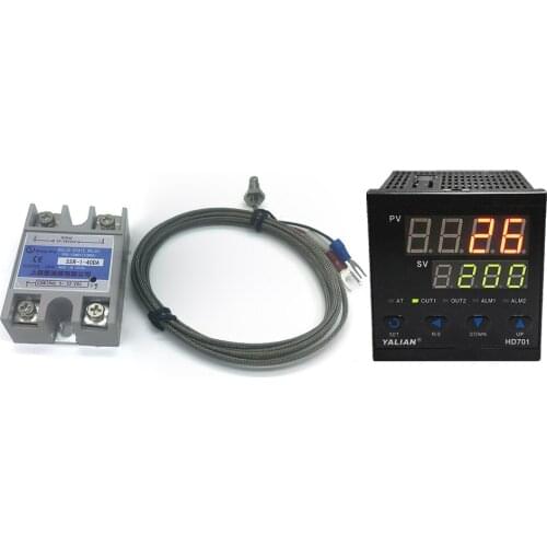 Beautiful high precision pid controller temperature Max teperature range 1372°C K thermocouple input 40A solid tate relay output