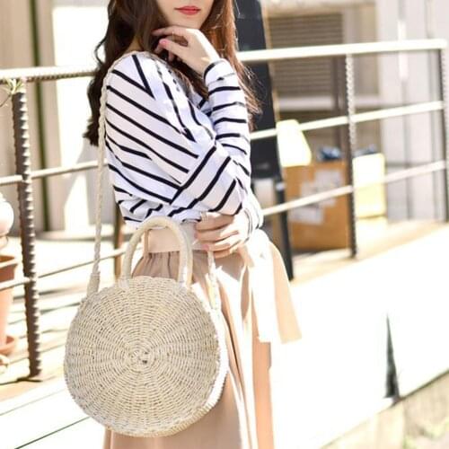 Muliti Patterns Summer Handmade Hollow Bamboo Environmental Basket Bags Countryside Rural HolidayTote Outdoor Women Beach Bag