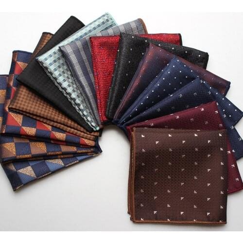 Linbaiway Vintage Casual Formal Suit Square Towel Handkerchief for Mens Polyester Small Handkerchief Pocket Towel Neck Scarf