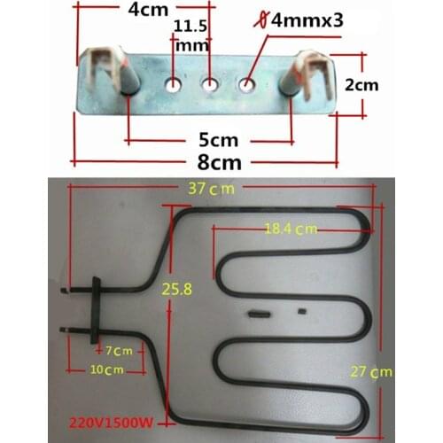 Heating tube 220v tubular heating element heater electric heating tube u-shaped heating element for electric oven 1500w