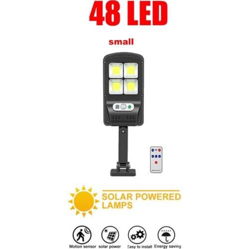 Tabular oblong Remote Control Solar Light PIR Motion Sensor IP65 Outdoor Wall Lamp Solar Powered Garden Lamp Fence Yard Street L