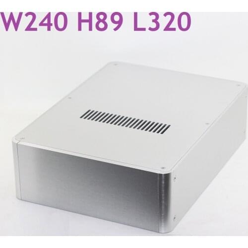 Size W240 H90 D320 Small rounded preamp/decoder/headphone amplifier/power amplifier case BZ2409H all aluminum DIY