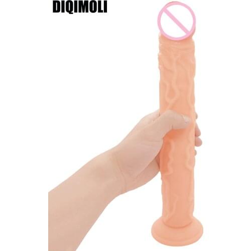 34*5CM Super Long Realistic Dildos Soft Big Penis Large Dick with Suction Cup Adult Sex Toys Huge Phallus for Women Masturbation