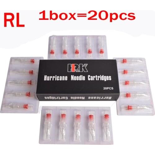 Disposable Tattoo Needles RL Cartridge Needle for Machine Pen Grip Cartridge 20pcs Round Liner Silicone Permanent Makeup