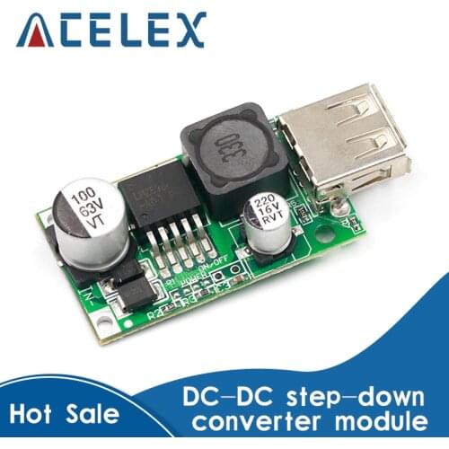 LM2596HV 5V DC-DC Step Down Buck Converter Board Module 9V 12V 24V 36V 48V to 5V 3A USB Charger Module