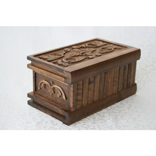 Hakkak Carved Walnut Magic Box
