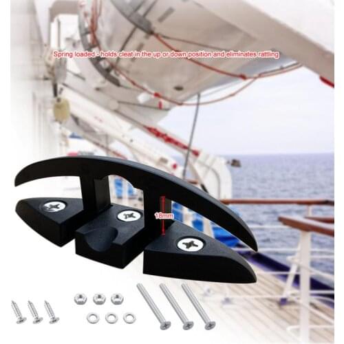 Line Rope Mooring Cleat For Sailing Boat Speedboat Ship Nylon Sailboats Flip Up Folding Cleat Boat Accessories Kayak Part