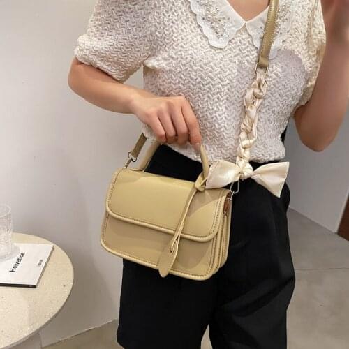 Crossbody Bag for Women Shoulder Bag Handbags Purse Women Bag Fashion All-match Bow 2021 New Trend Simple PU Leather Solid Color