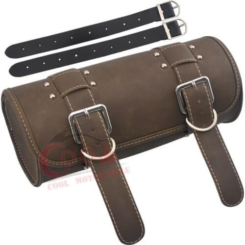 Universal Retro Motorcycle Tool Bag PU Leather Side Storage Pouch Luggage Saddle Bag For Harley Honda Kawasaki Suzuki Bobber KTM